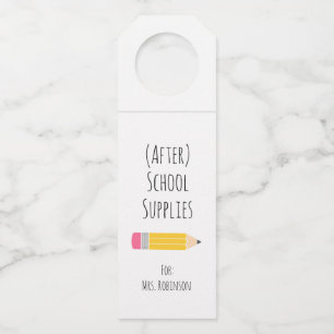After School Supplies Teacher Gift Bottle Tag