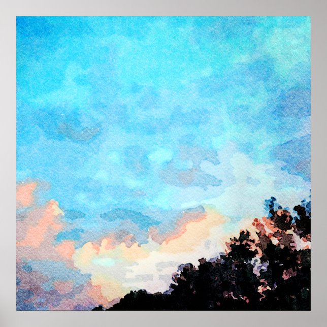 After Storm Summer Sunset Sky Poster (Front)