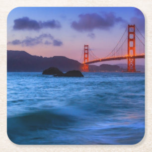 After sunset out at Baker Beach Square Paper Coaster