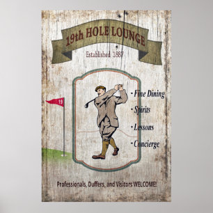AFTER the BACK NINE - The 19th Hole Poster