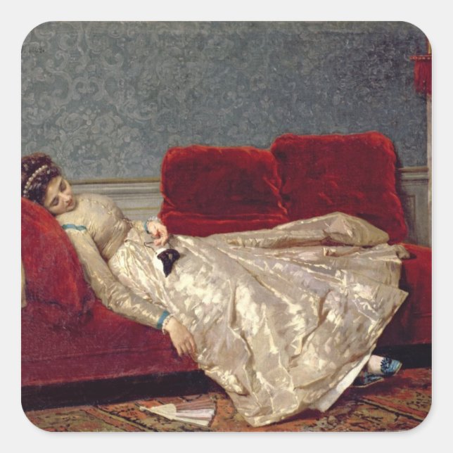 After The Ball, 1869 Square Sticker (Front)