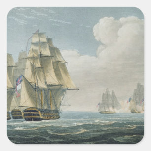 After the Battle of Trafalgar, October 21st, 1805, Square Sticker