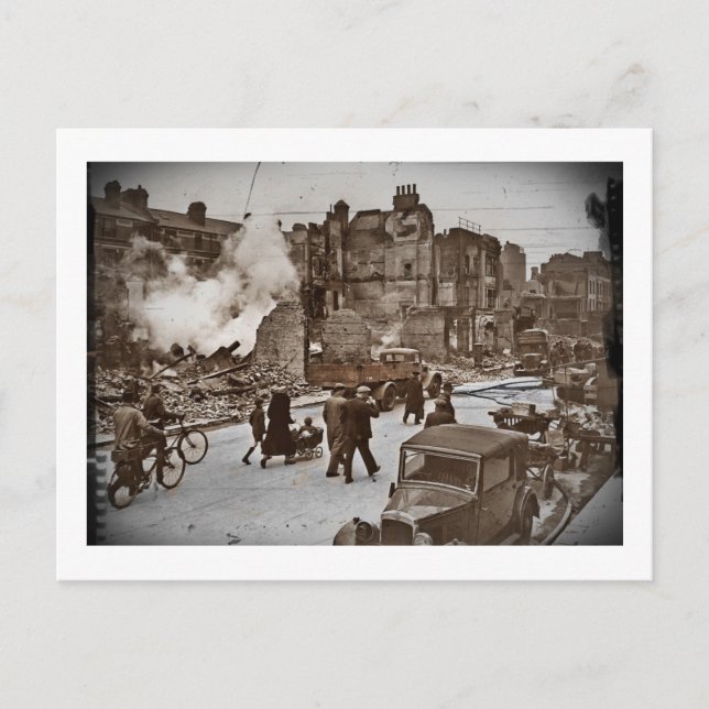 After the Bombing of London Postcard (Front)