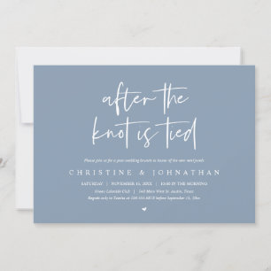 After the knot tied, Elopement Post wedding Brunch Invitation