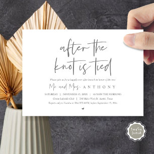 After the knot tied, Happily Ever After Brunch Invitation