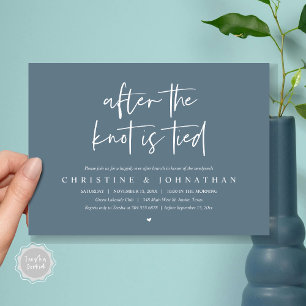 After the knot tied, Post wedding Brunch Invitatio Invitation