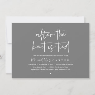 After the knot tied, Post wedding Brunch Invitation
