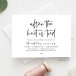 After the knot tied, Post wedding Brunch Invitation<br><div class="desc">Modern Black Script themed,  wedding elopement invitation card (Happily ever after Celebration). It is perfect for your wedding elopement reception / post wedding celebration party. Add your details in matching black font / lettering.</div>