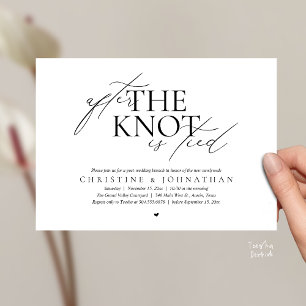After The Knot Tied, Post Wedding Elopement Brunch Invitation