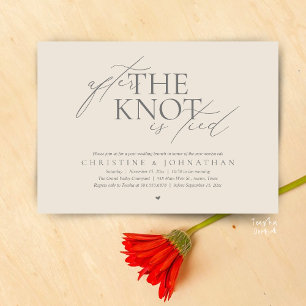 After The Knot Tied, Post Wedding Elopement Brunch Invitation