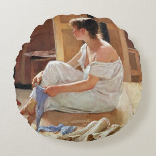 After the Pose, 1884 Round Cushion