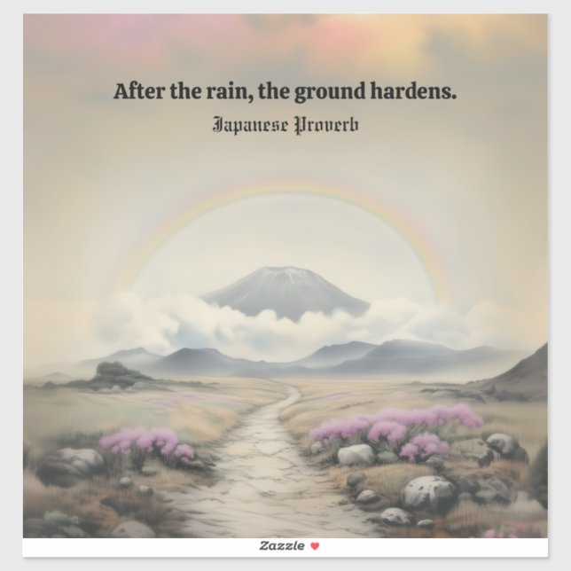 After the Rain (Japanese Watercolor Landscape Art) (Sheet)