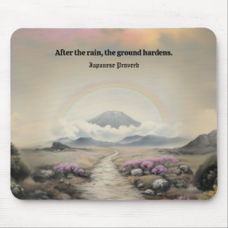 After the Rain (Japanese Watercolor Landscape Art) Mouse Mat