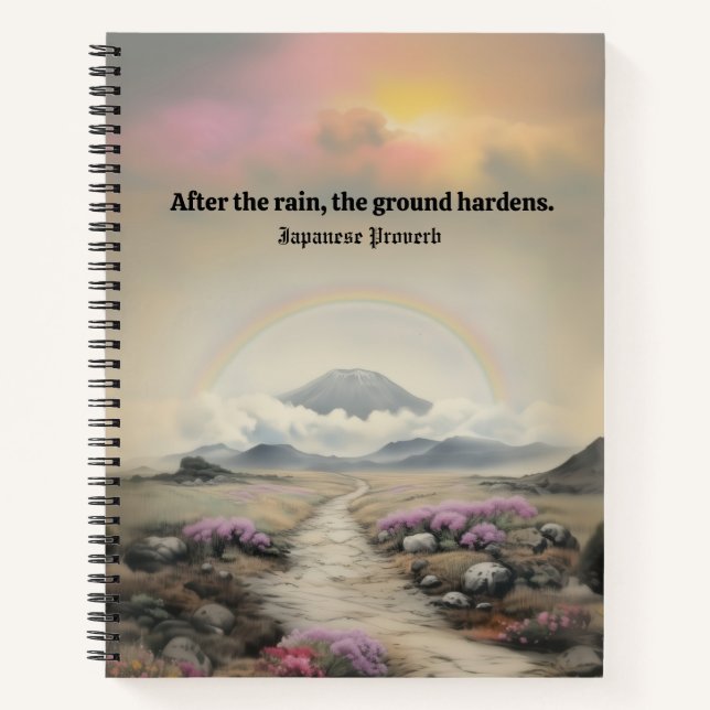 After the Rain (Japanese Watercolor Landscape Art) Notebook (Front)