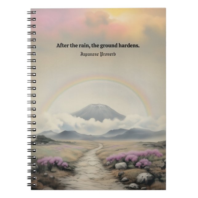 After the Rain (Japanese Watercolor Landscape Art) Notebook (Front)