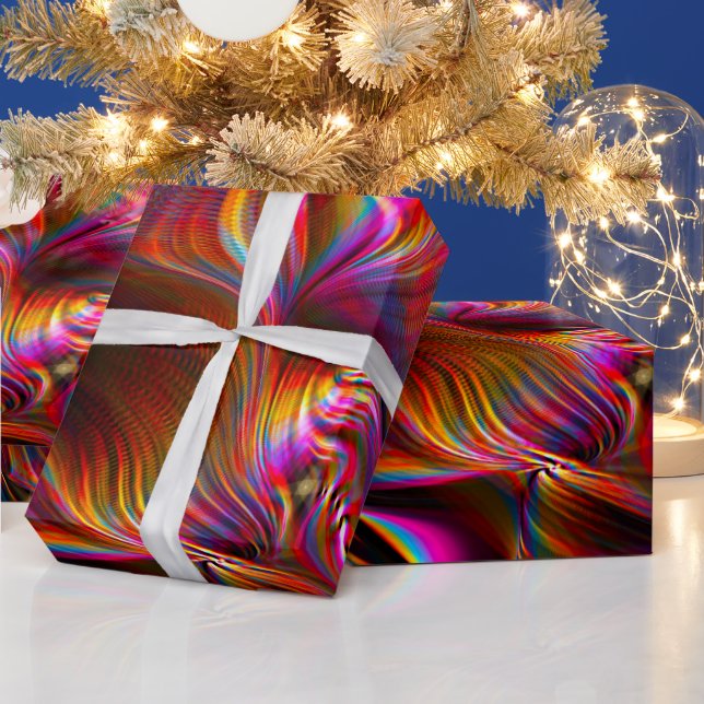 After the Rain Swirls Beautiful Abstract Wrapping Paper (Holidays)