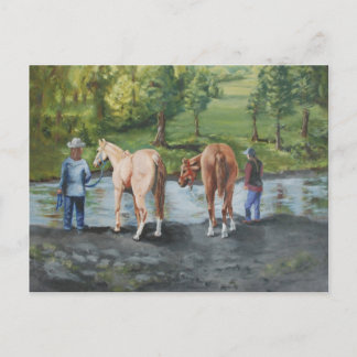 After the Ride at Quinn Meadow Postcard