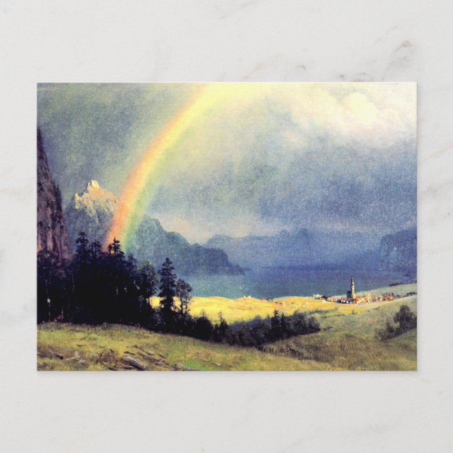 After the Shower, painting by Albert Bierstadt Postcard (Front)