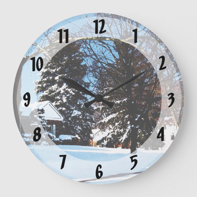 After the Snowstorm Large Clock (Front)