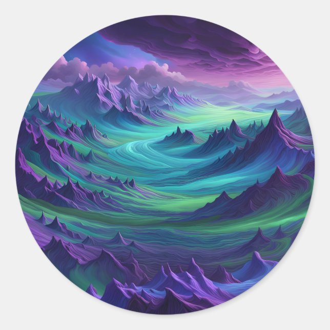 After The Storm, Colour Remains – Abstract Classic Round Sticker (Front)