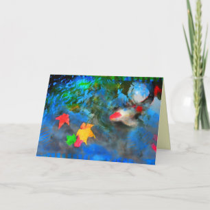 After the storm, Koi greeting card