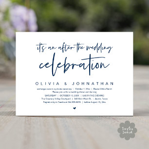 After The Wedding Celebration Modern Dinner Party Invitation