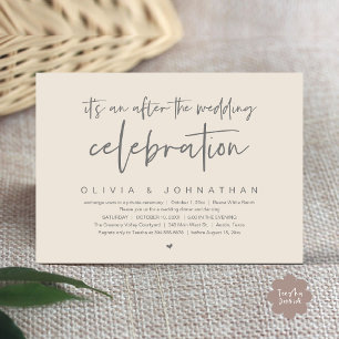 After The Wedding Celebration Modern Dinner Party Invitation