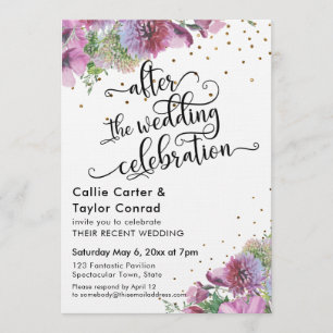 After the Wedding Celebration Wildflower Confetti Invitation