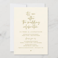 After the Wedding Modern Minimalist Casual Party