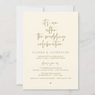 After the Wedding Modern Minimalist Casual Party Invitation