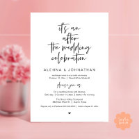 After the Wedding Modern Minimalist Casual Party