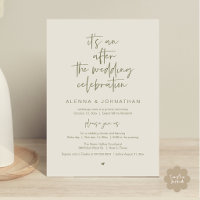 After the Wedding Modern Minimalist Casual Party