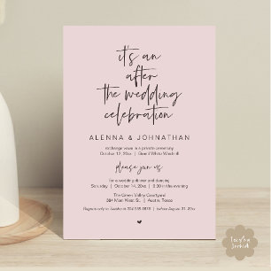 After the Wedding Modern Minimalist Casual Party Invitation