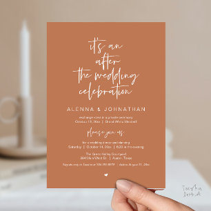 After the Wedding Modern Minimalist Casual Party Invitation