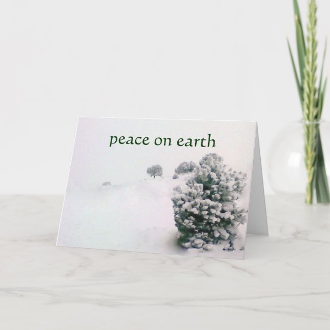 After the Winter Blizzard -  Minimalist Style Holiday Card (Front)