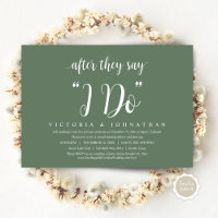 After They Say I DO, Wedding Elopement Dinner Invi