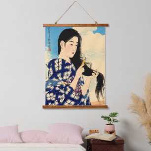 After Washing Her Hair Ito Shinsui 1936 Hanging Tapestry