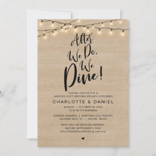 After We Do, We Dine, Post Wedding Brunch Invitation