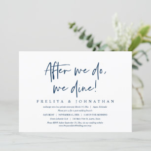 After we do, we dine, Wedding Elopement Brunch Invitation