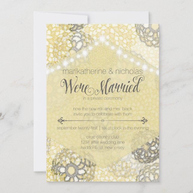 After Wedding Flowers & Lights Party Invitations (Front)