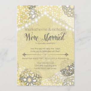 After Wedding Flowers & Lights Party Invitations