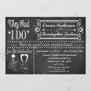 After Wedding Trendy Chalkboard Invitation