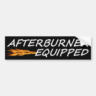 Afterburner Equipped Bumper Sticker