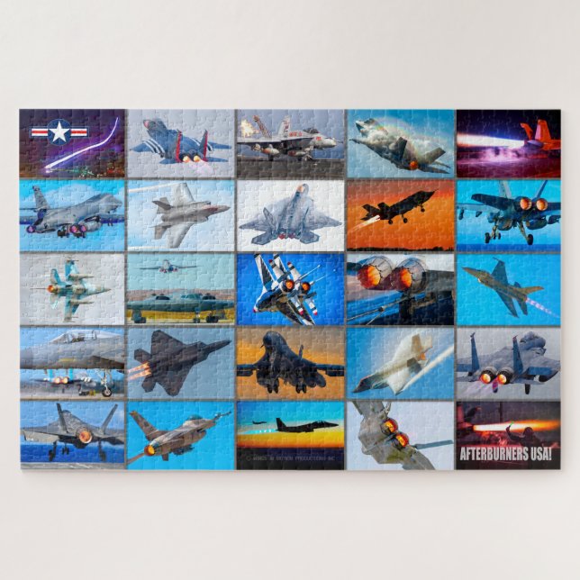 AFTERBURNERS USA! “MONTAGE” JIGSAW PUZZLE (Horizontal)