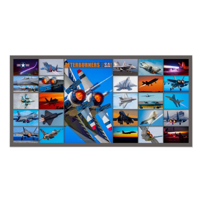 AFTERBURNERS USA! “MONTAGE” POSTER (Front)