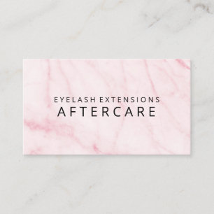 Aftercare Care Instructions Eyelash Extensions Business Card