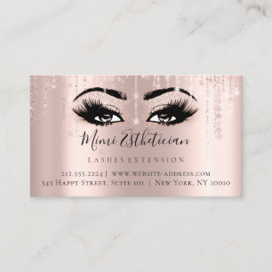 Aftercare Instructions Eyelash Rose Beauty Eyes Business Card