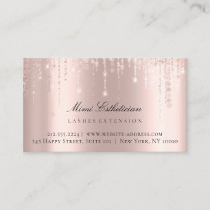 Aftercare Instructions EyelashRose Strings  Lux Business Card