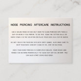 Nose piercing deals aftercare instructions