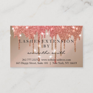 Aftercare Instructions Lash Gold Drips Spark Business Card